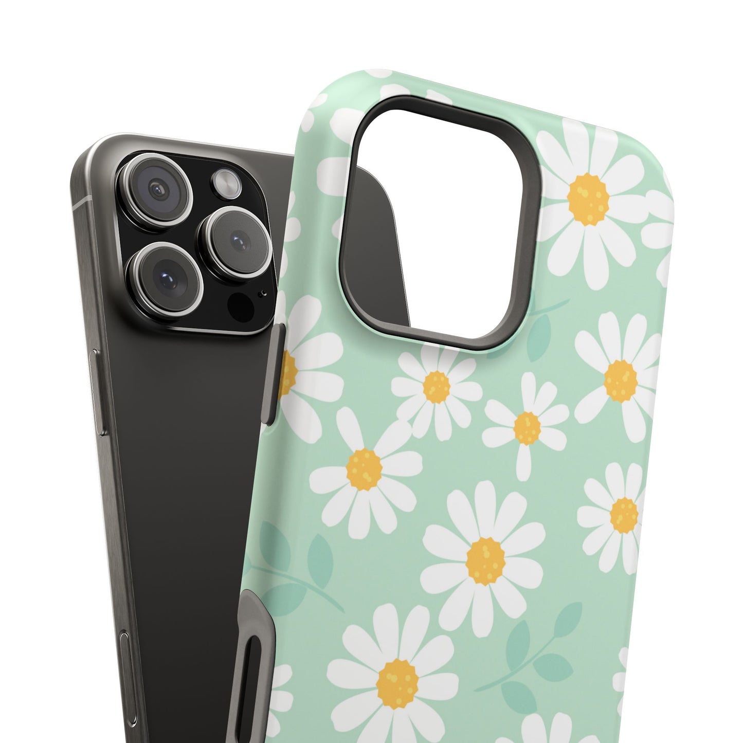 Charming Daisy Floral Tough MagSafe iPhone Case – Spring Pastel Design, Shockproof & Slim