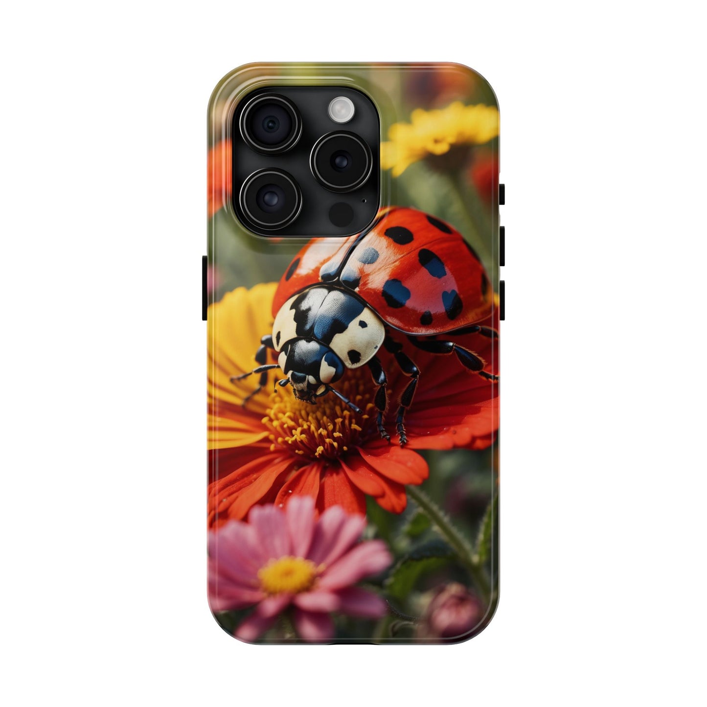 Ladybug on Orange Daisy - iPhone Series Case