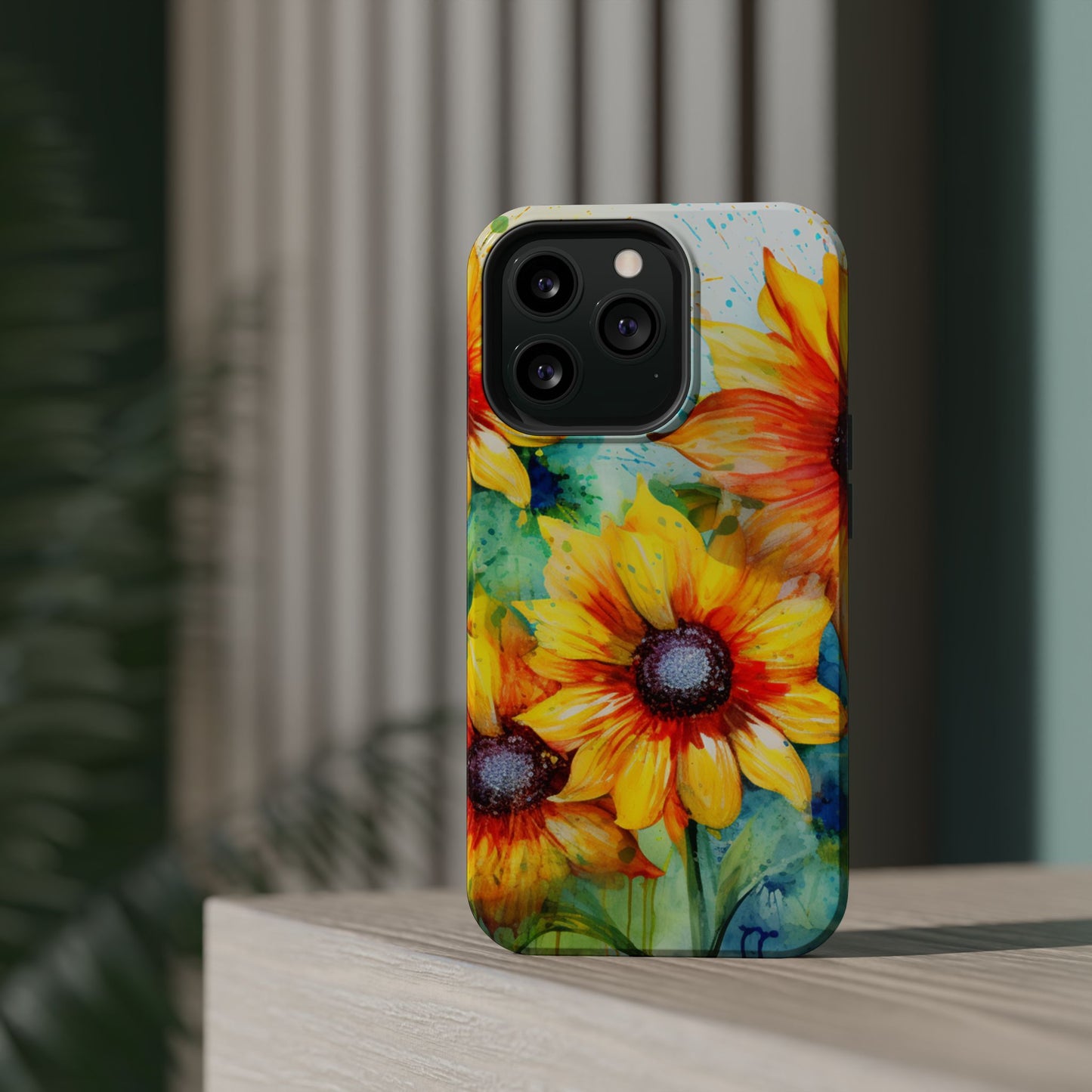 Watercolor Sunflower Splash - MagSafe iPhone Series Case