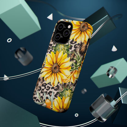 Leopard Sunflower Chic - MagSafe  iPhone Series Case