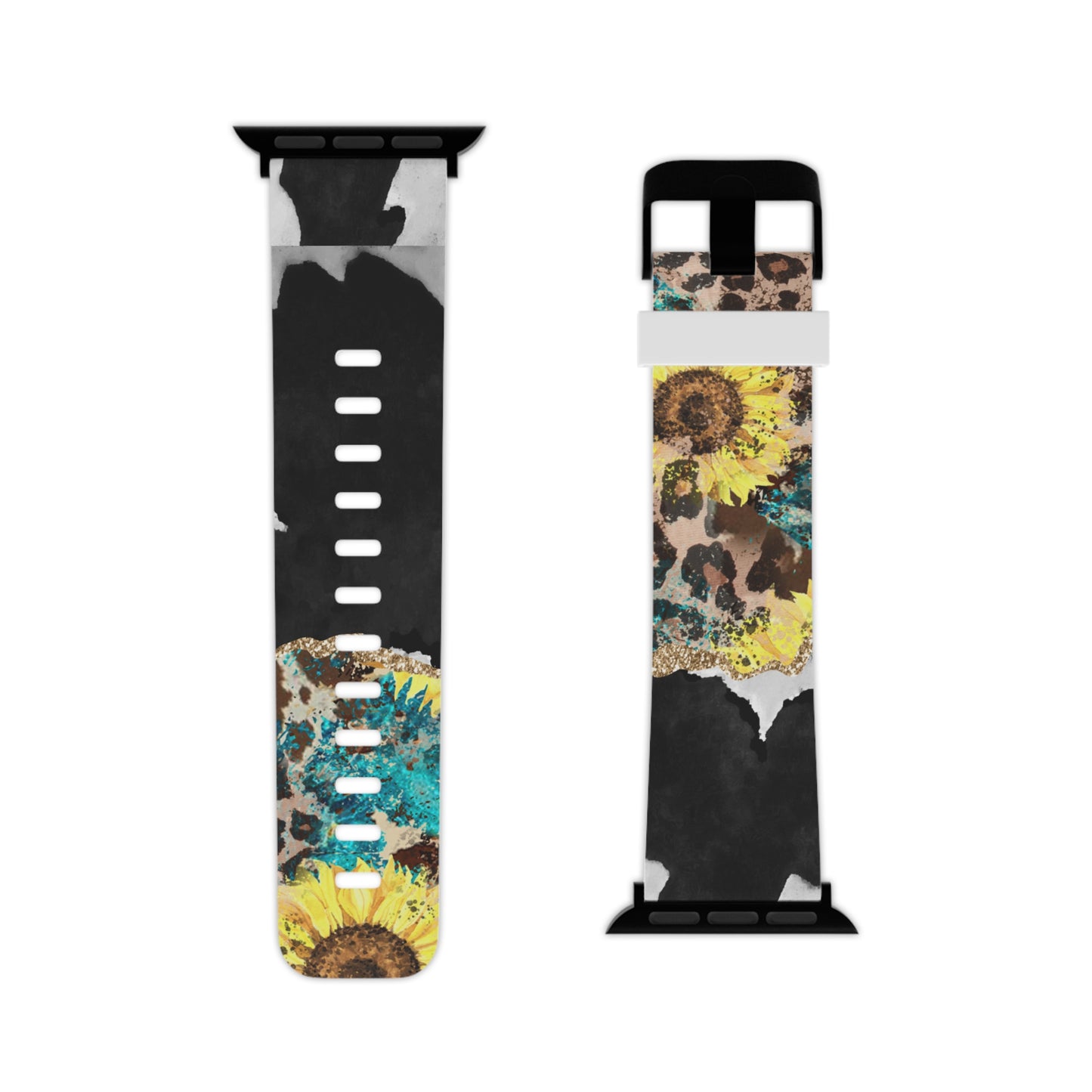 Rustic Sunflower Leopard Glam  Apple Watch Band