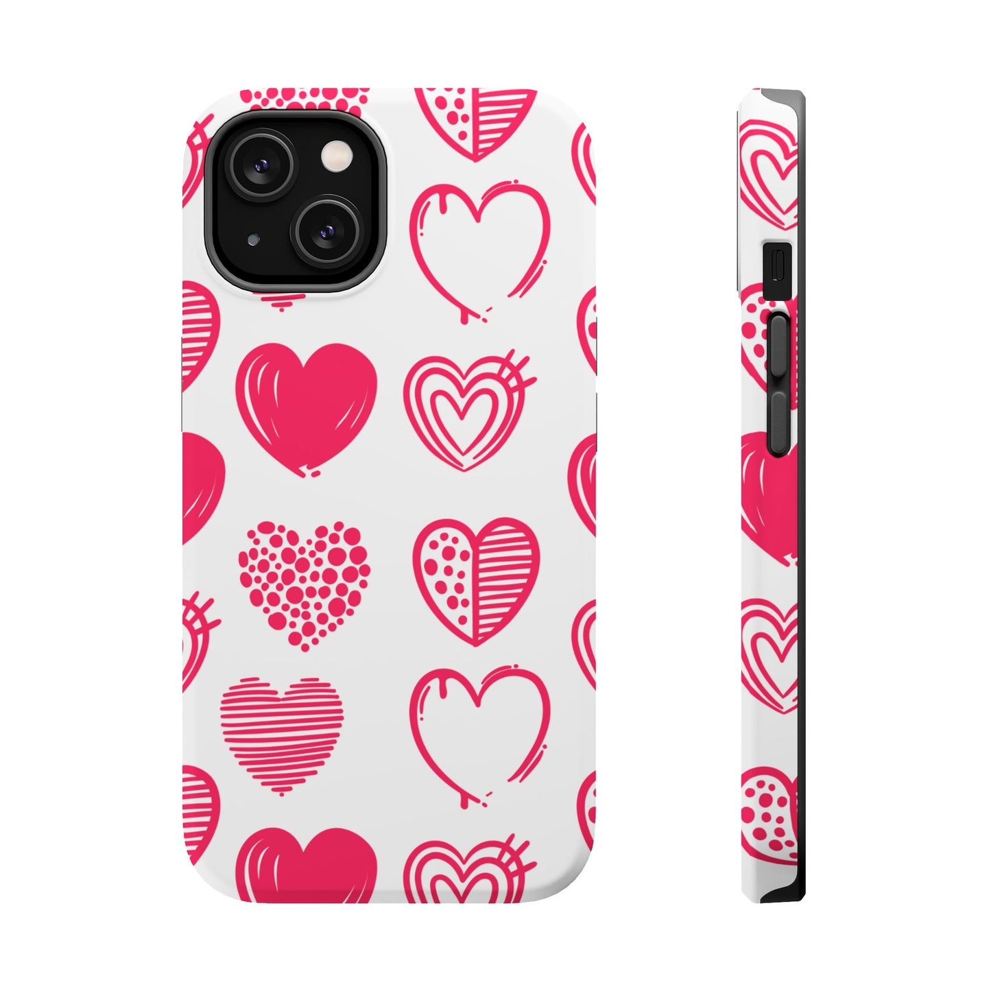 Funky Pink Hearts – MagSafe iPhone Case