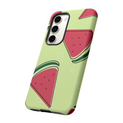 Watermelon Slice Samsung Galaxy Case – Fresh & Fun Design with Retro Geometric Pattern