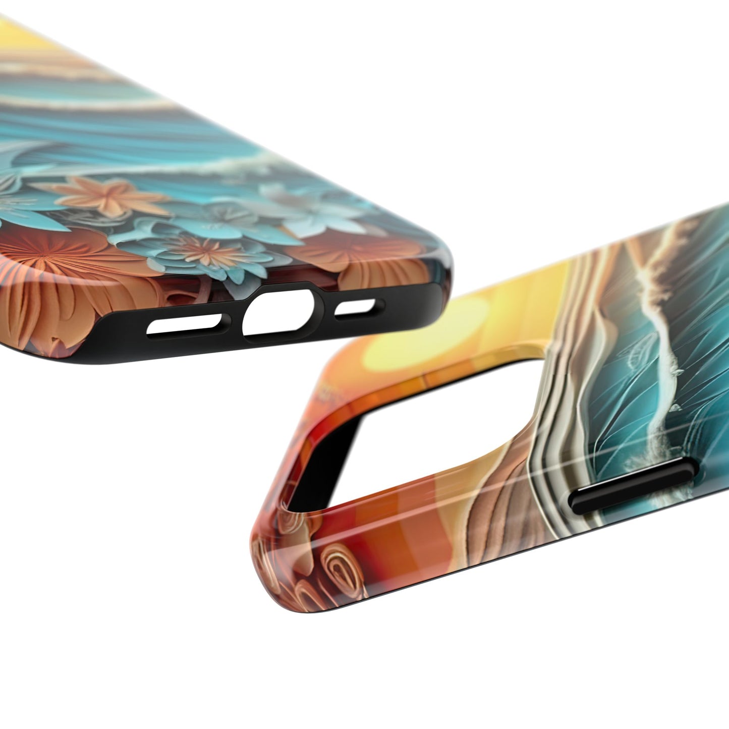 Tropical Sunset Paper Art Ocean – iPhone Series Case