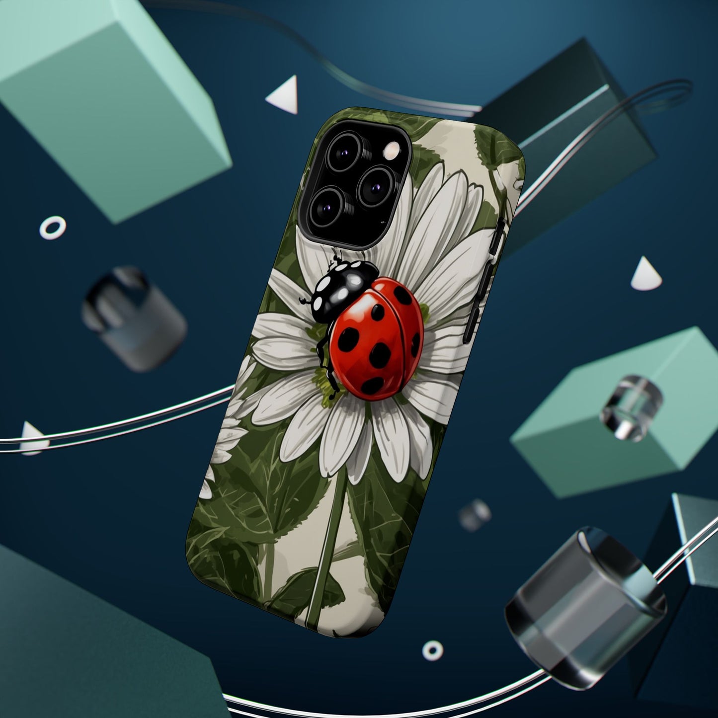 Ladybug & Daisy Garden Charm - MagSafe iPhone Case