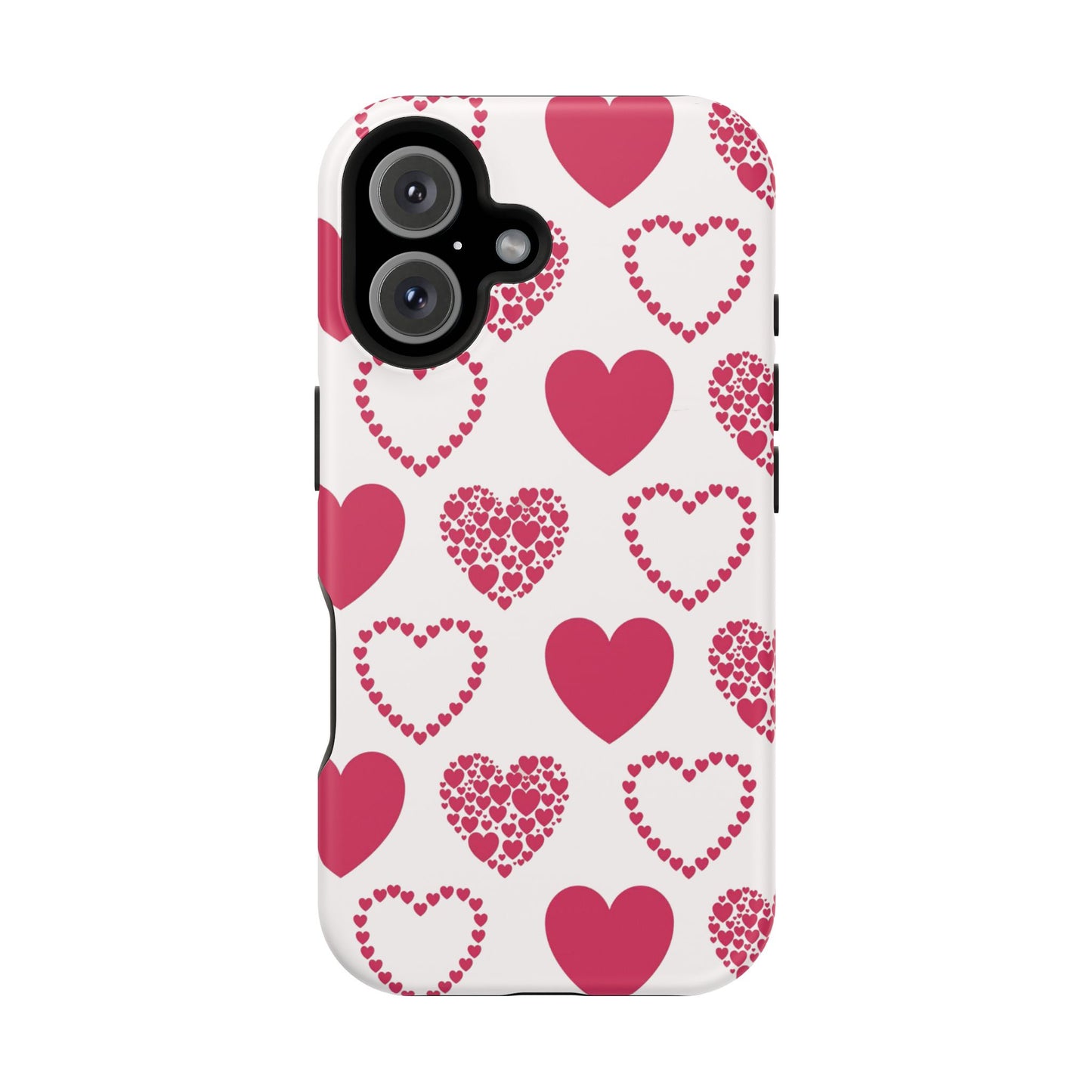 Clustered Pink Hearts MagSafe iPhone Case