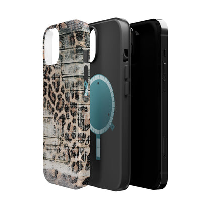 Rustic Leopard Wood Print - MagSafe iPhone Series Case