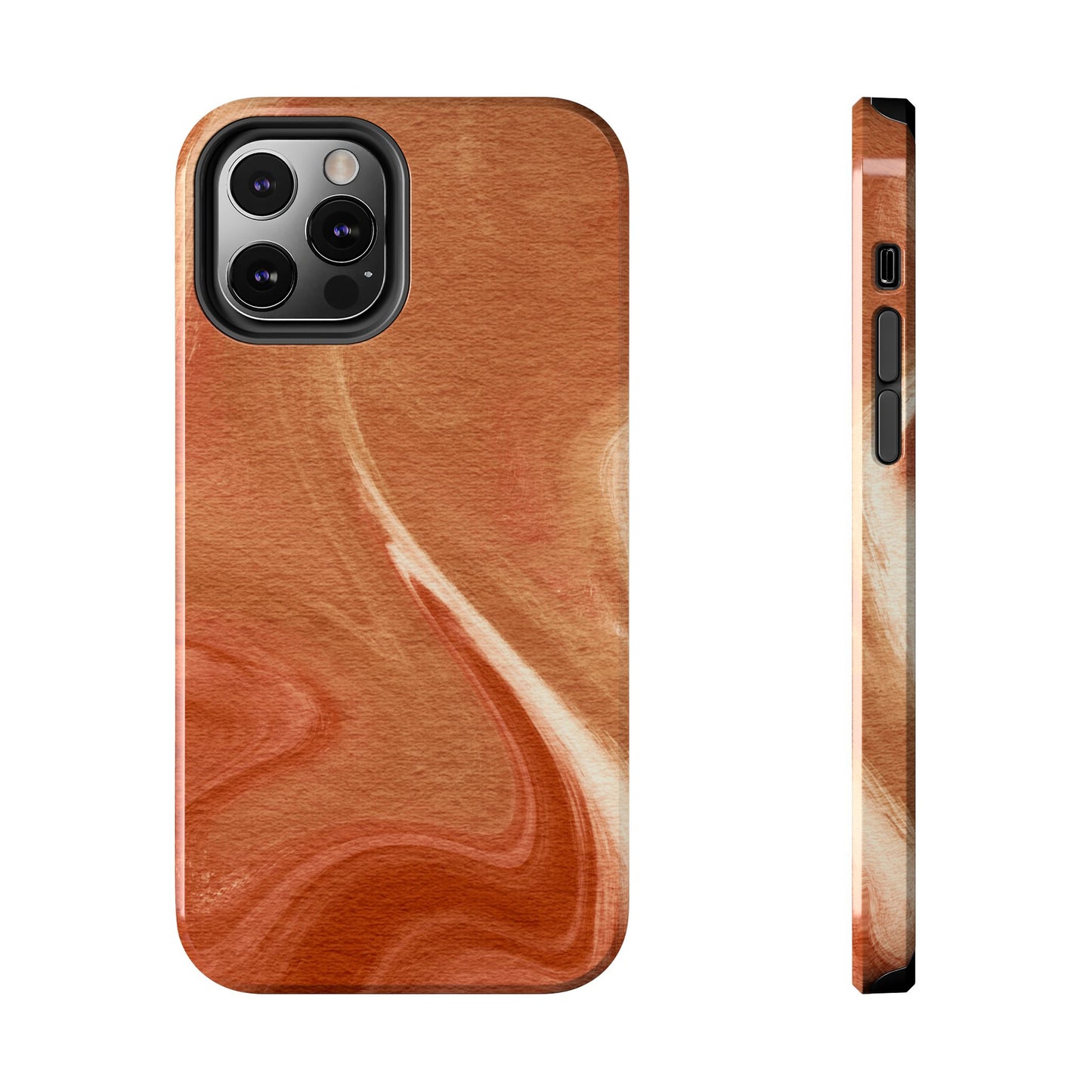 Earthy Terracotta Swirl MagSafe iPhone Case – Elegant Design with Magnetic Precision