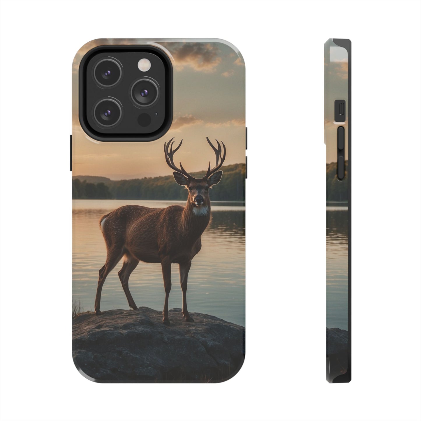 Majestic Stag at Sunset – iPhone Case