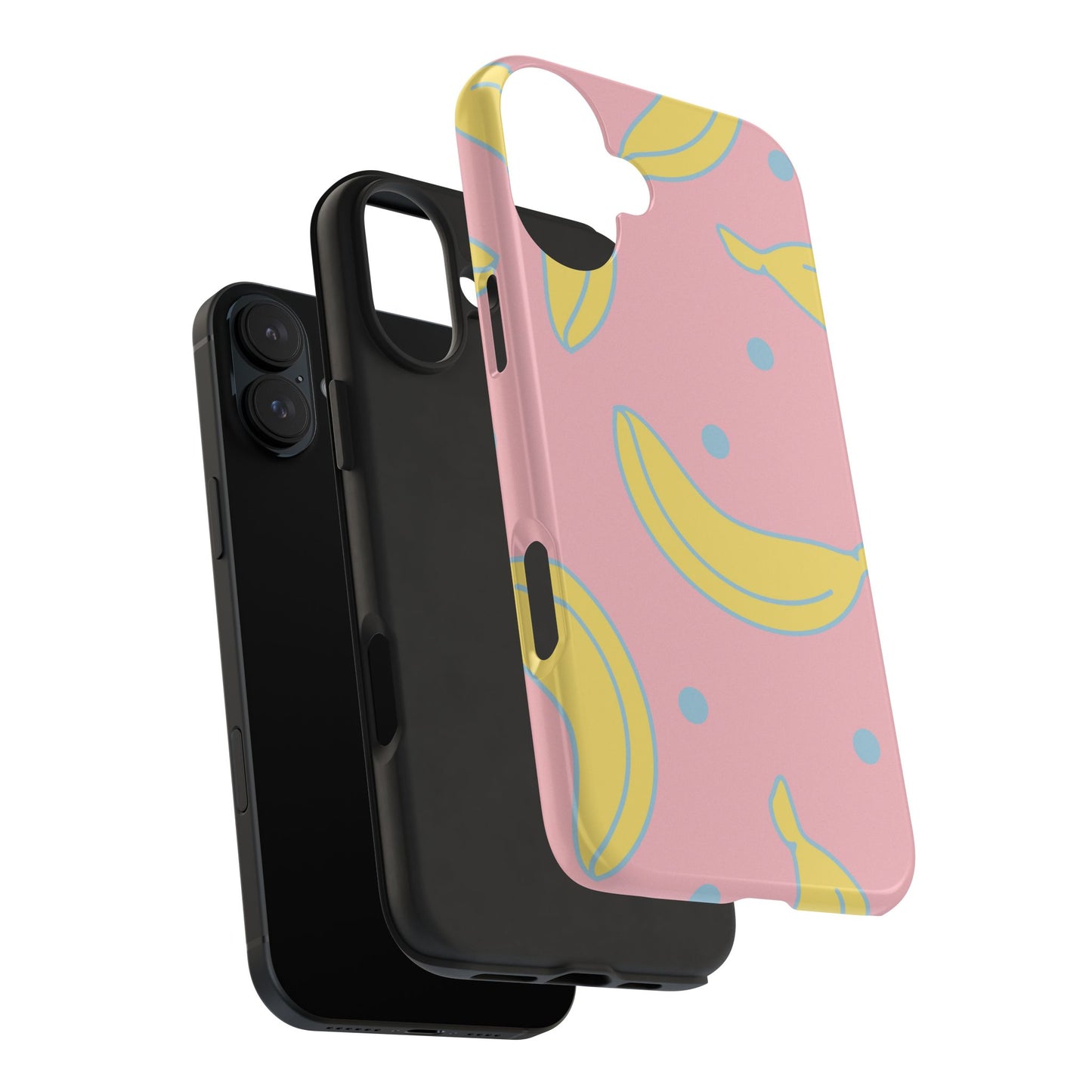 Pink Banana Pop iPhone Case – Cute Pastel Design with Fun Retro Vibe