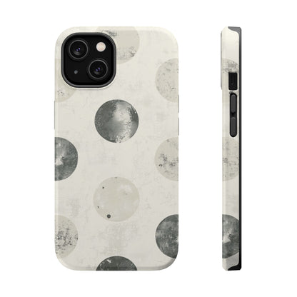 Vintage Polka Dot MagSafe iPhone Case - Neutral Retro Protective Cover