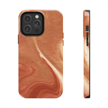 Earthy Terracotta Swirl MagSafe iPhone Case – Elegant Design with Magnetic Precision