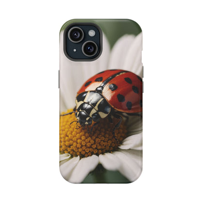 MagSafe iPhone Case: Ladybug on White Daisy