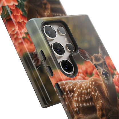 Fawn Among Tulips Samsung Galaxy Case