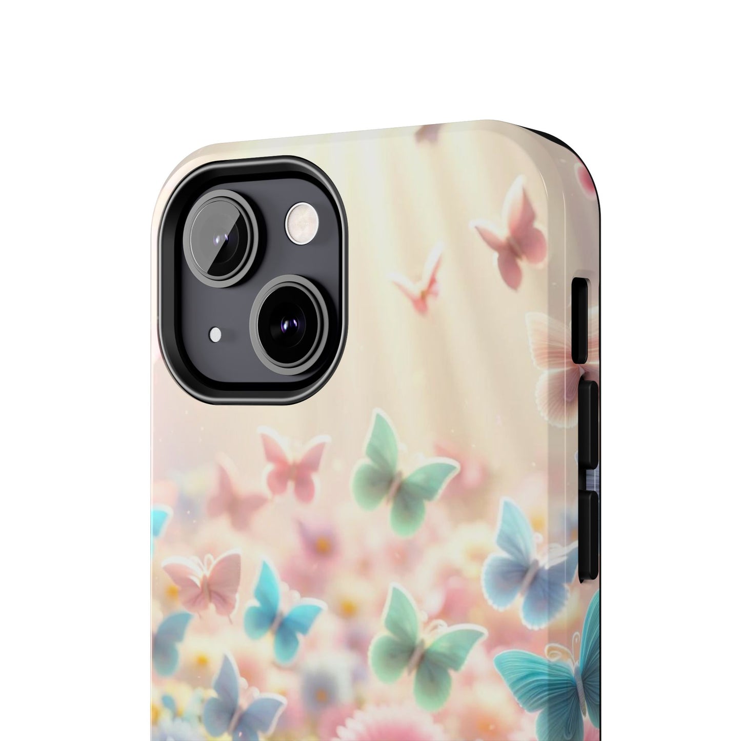 Butterfly Flower Garden - iPhone Case - Pastel Floral Protective Cover