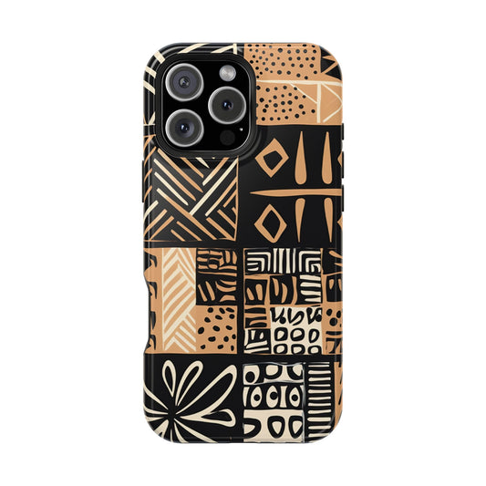 Tribal Geo-Pattern MagSafe Case – Bold Ethnic Design