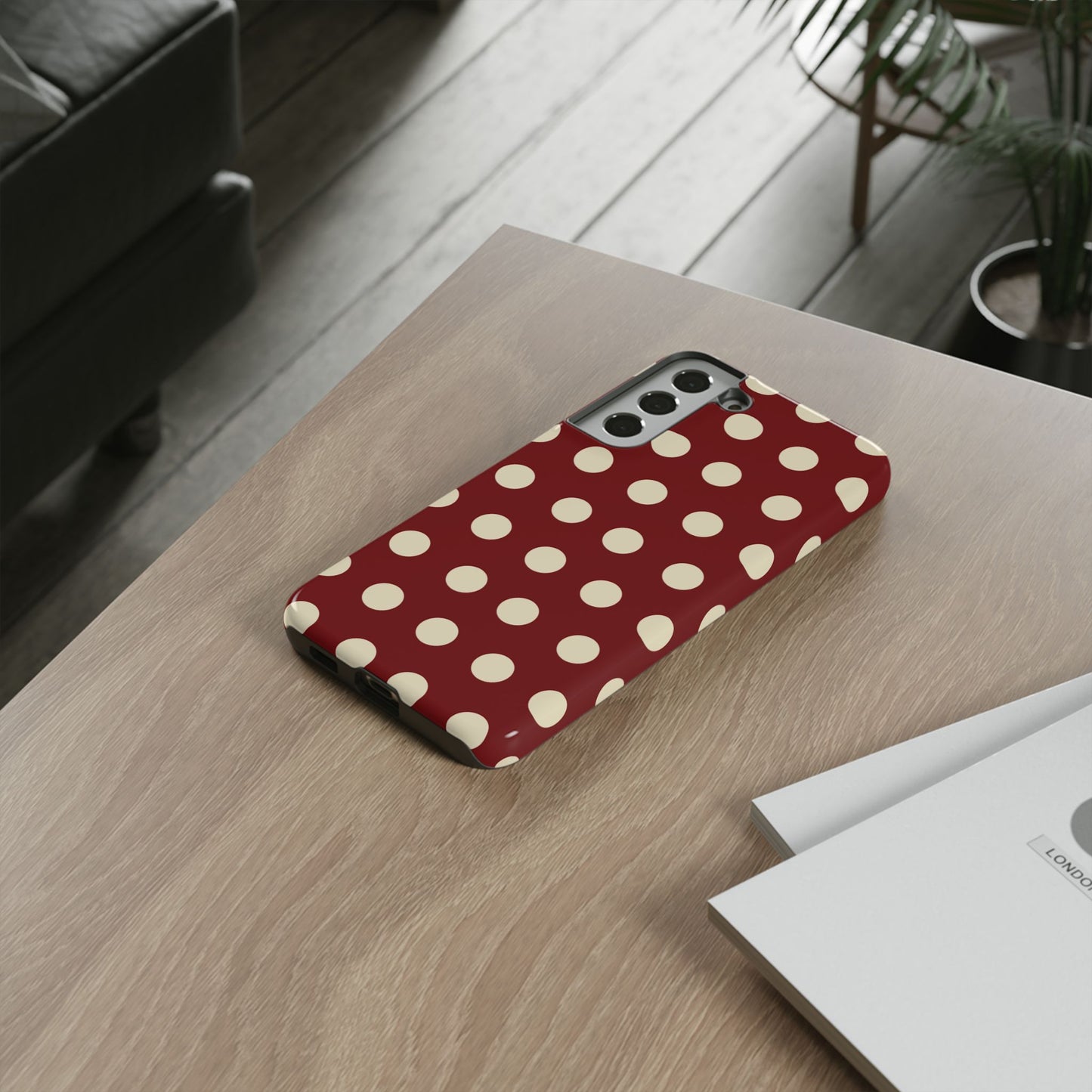 Classic Red & Cream Polka Dots - Samsung Galaxy Case