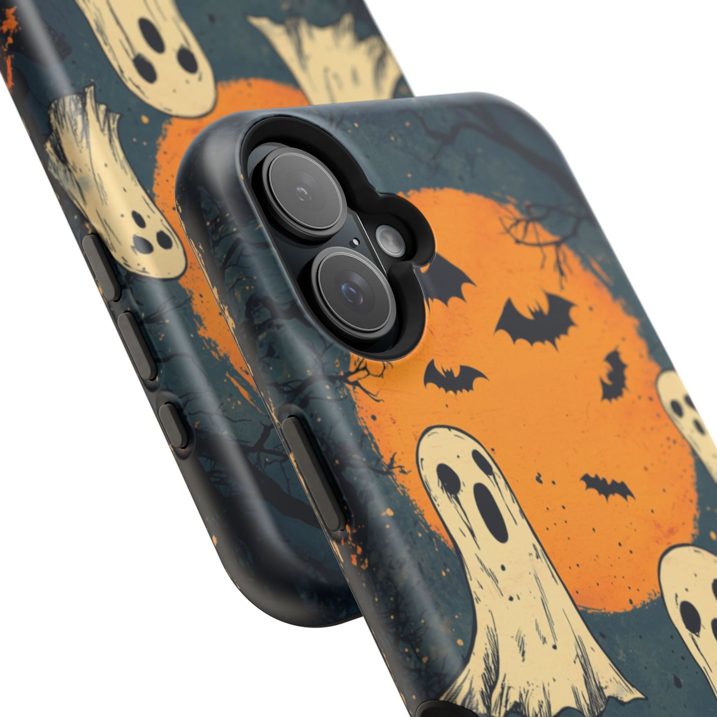 Haunted Ghosts & Full Moon MagSafe iPhone Case – Spooky Halloween Design