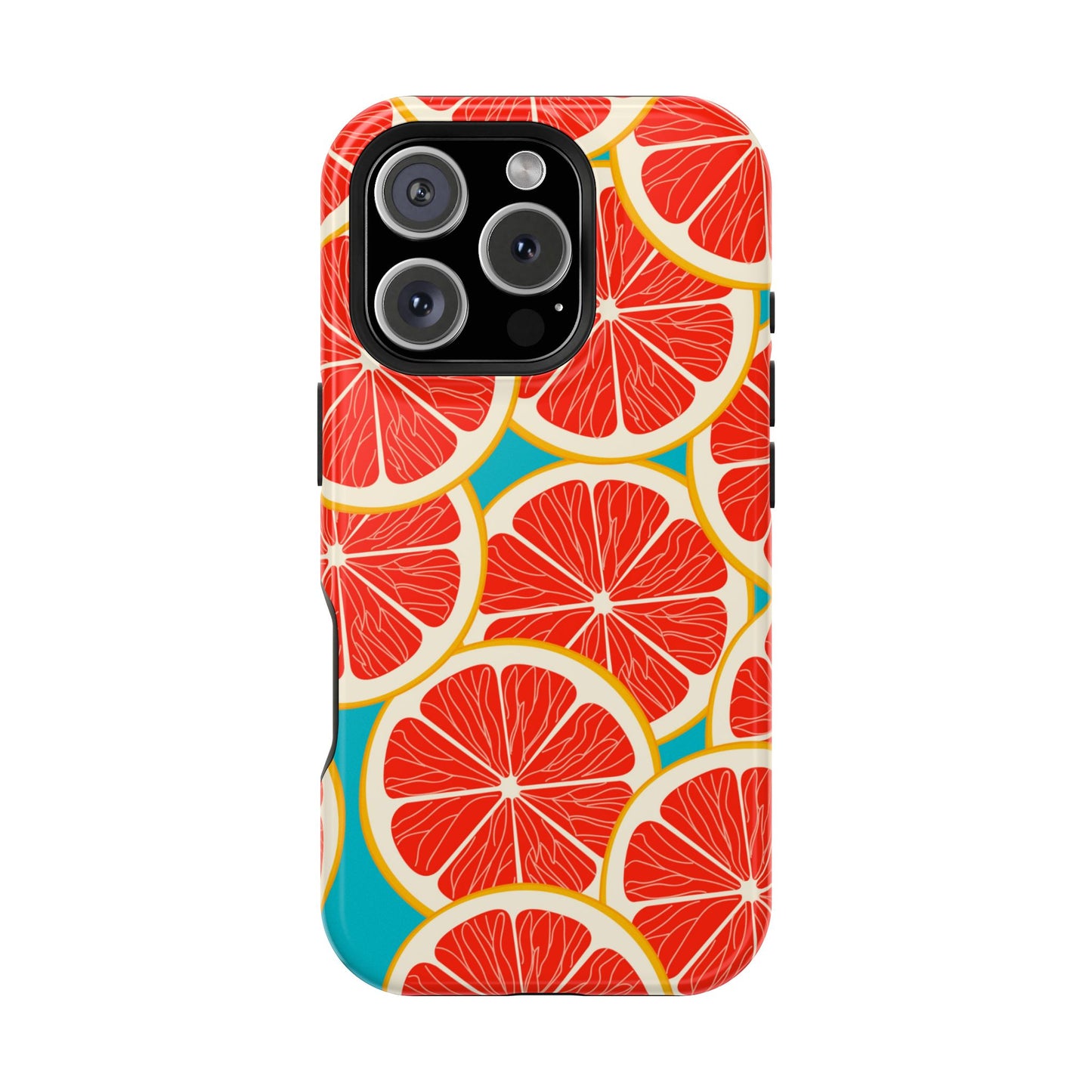 Ruby Grapefruit Pop Tough MagSafe iPhone Case – Vibrant Citrus Design, Shock-Resistant Protection