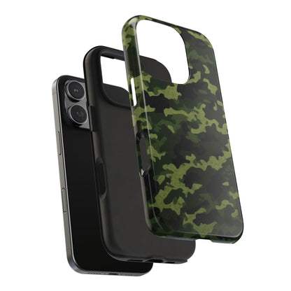 Dark Green Camouflage – iPhone Case, Rugged and Slim Design