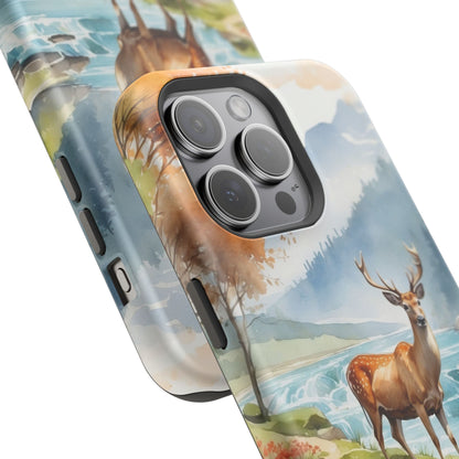 MagSafe-Compatible iPhone Case – Serene Valley Stag