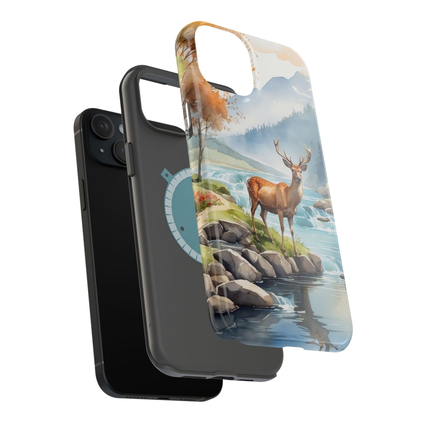 MagSafe-Compatible iPhone Case – Serene Valley Stag