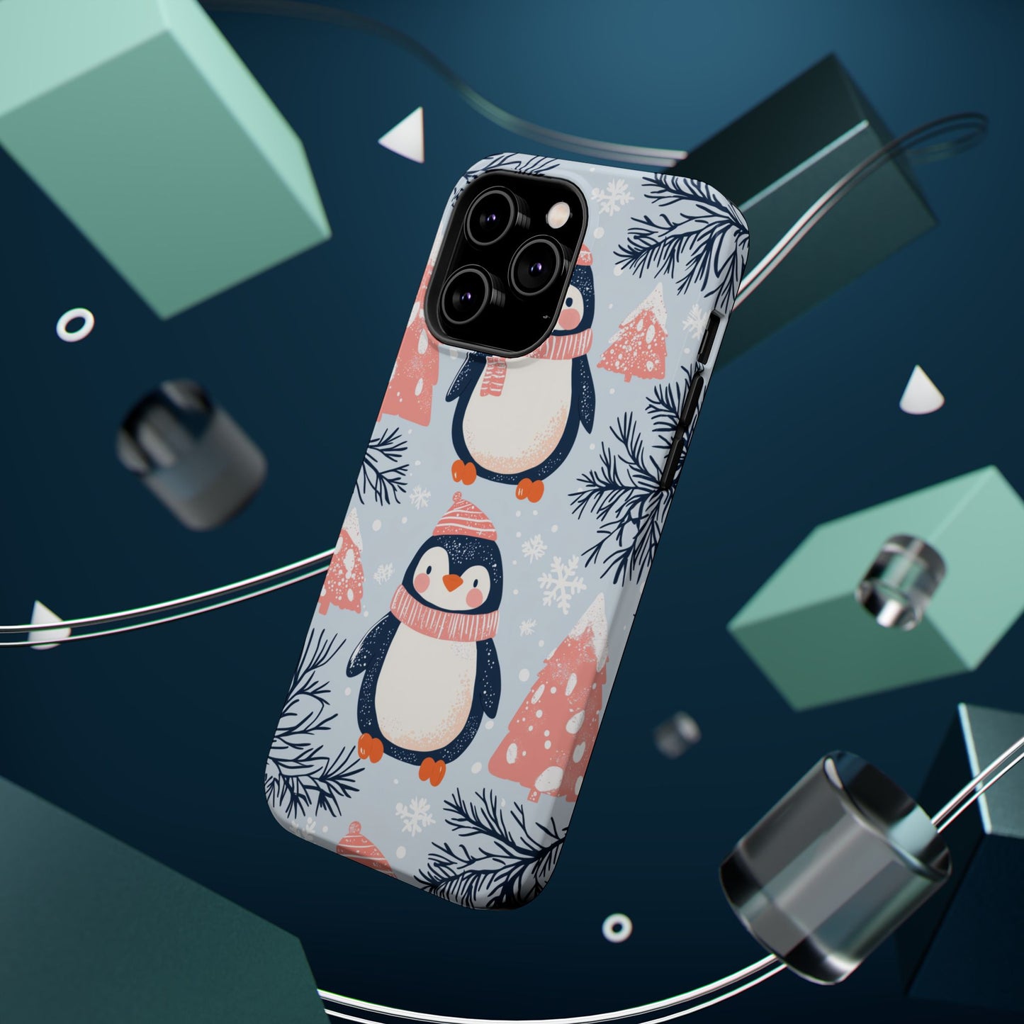 Penguin in Winter Wonderland MagSafe iPhone Case