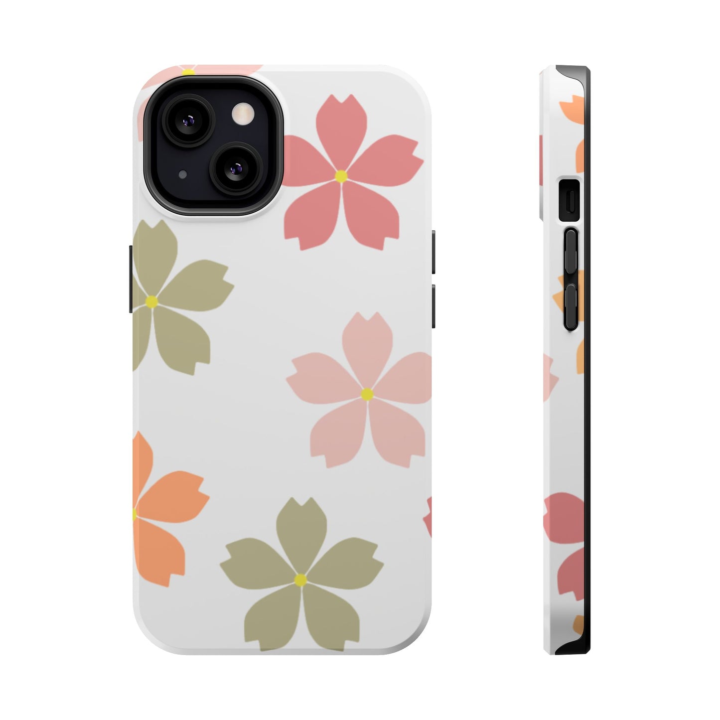 Pastel Sakura Blossom Tough MagSafe iPhone Case – Durable Design with Soft Matte Finish