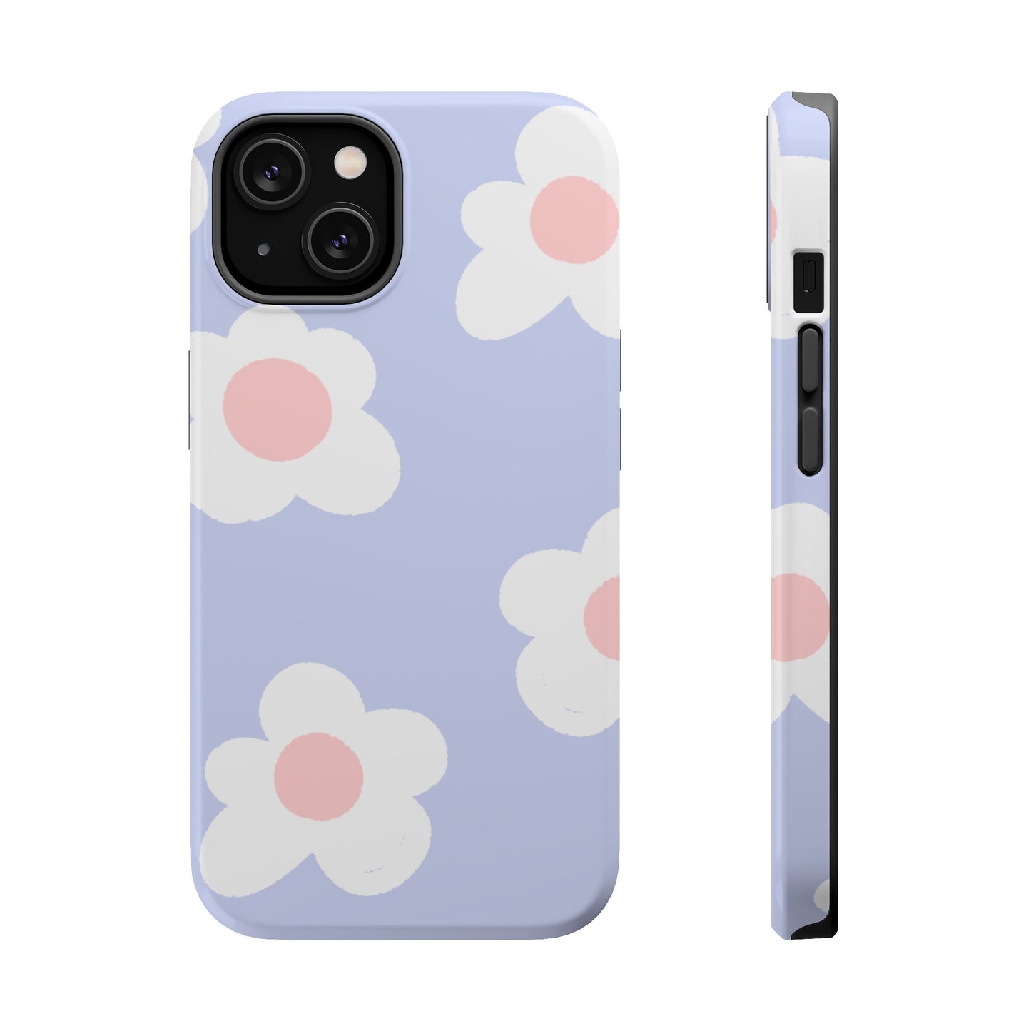 Retro Daisy Pastel Tough MagSafe iPhone Case – Durable Design with Soft Matte Finish