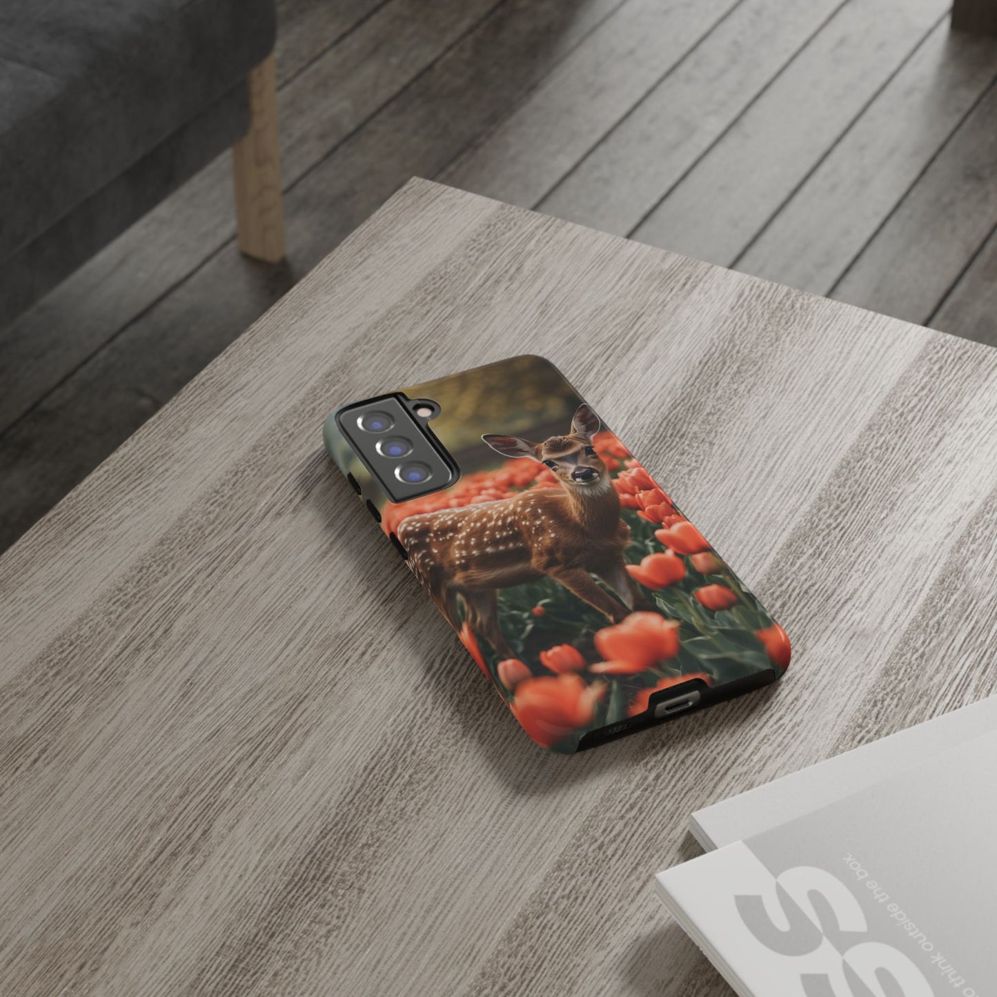 Fawn Among Tulips Samsung Galaxy Case