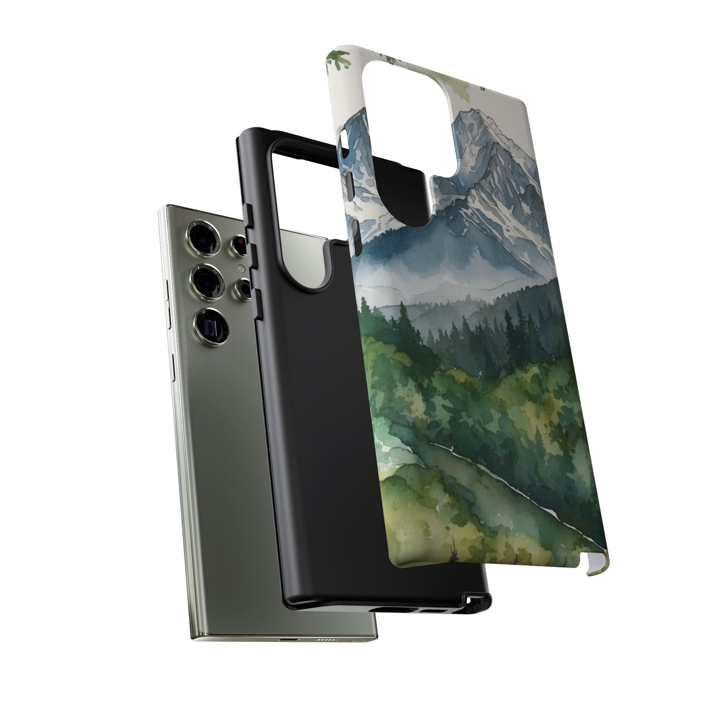 Watercolor Alpine Mountainscape - Samsung Galaxy Case