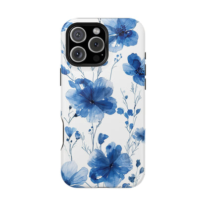 Ethereal Blue Blossoms iPhone Case