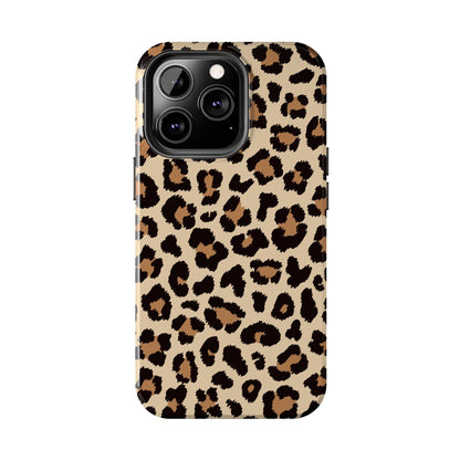 Wild Leopard Print Tough iPhone Case – Bold Animal Pattern Design with Dual-Layer Protection