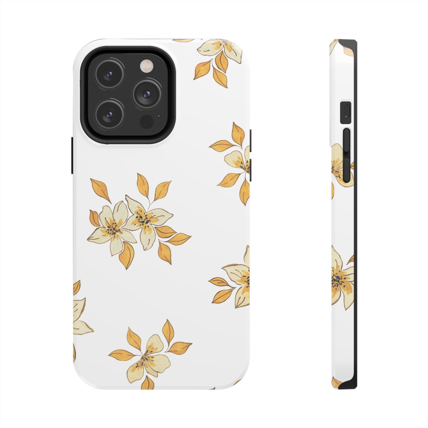 Delicate Yellow Blossom iPhone Case – Minimalist Floral Design with Matte Finish