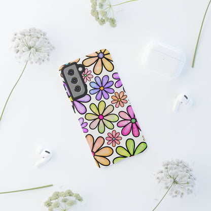 Pastel Daisy Dream Samsung Galaxy Case – Slim Profile, Glossy Finish