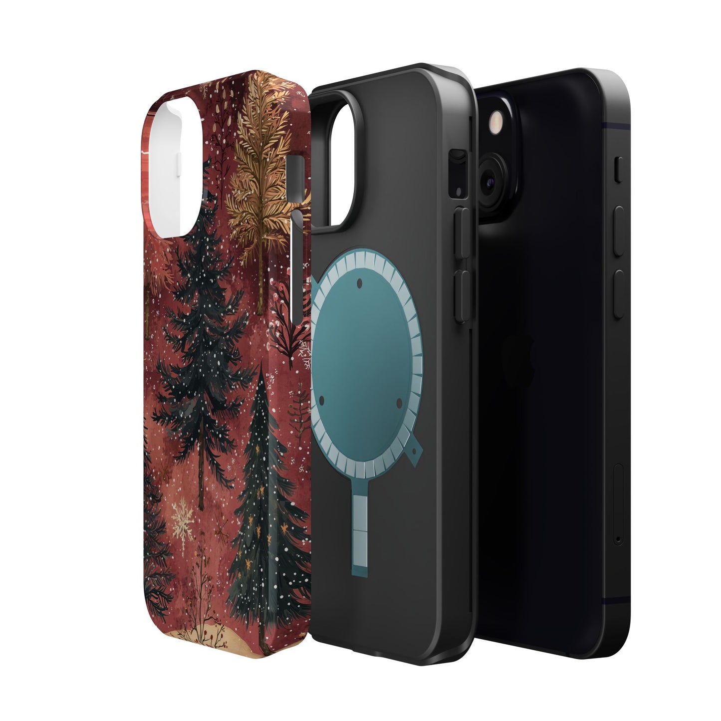 Rustic Red Winter Forest - MagSafe iPhone Series Case