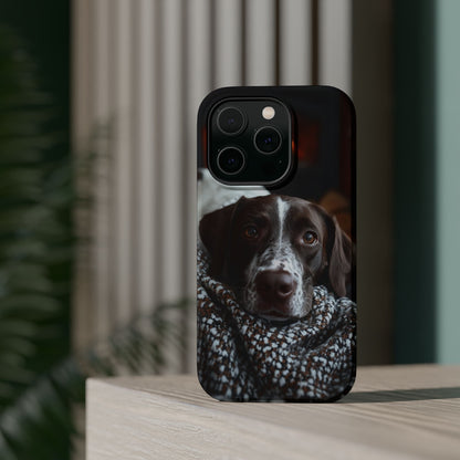 Majestic German Shorthaired Pointer MagSafe iPhone Case – Sunset Prairie Design