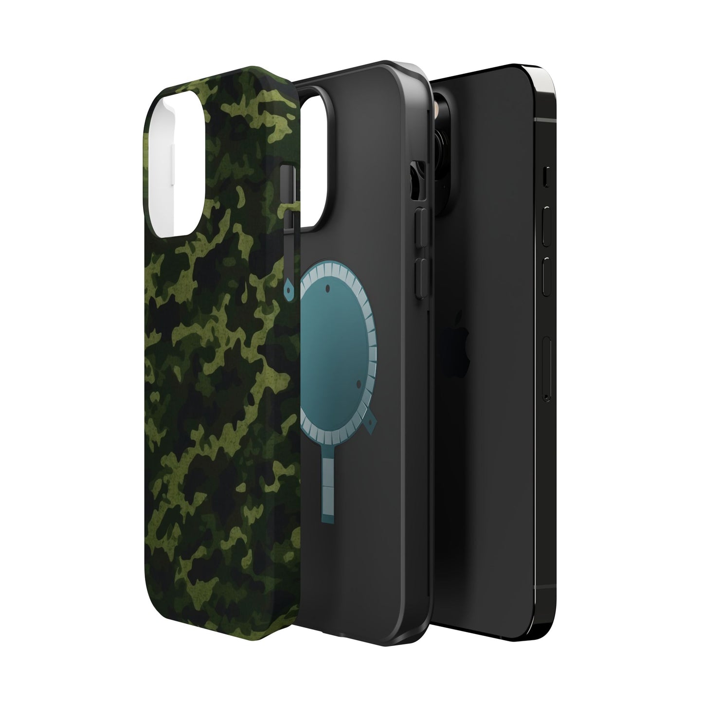 Dark Green Camouflage – MagSafe iPhone Case, Slim and Drop-Resistant