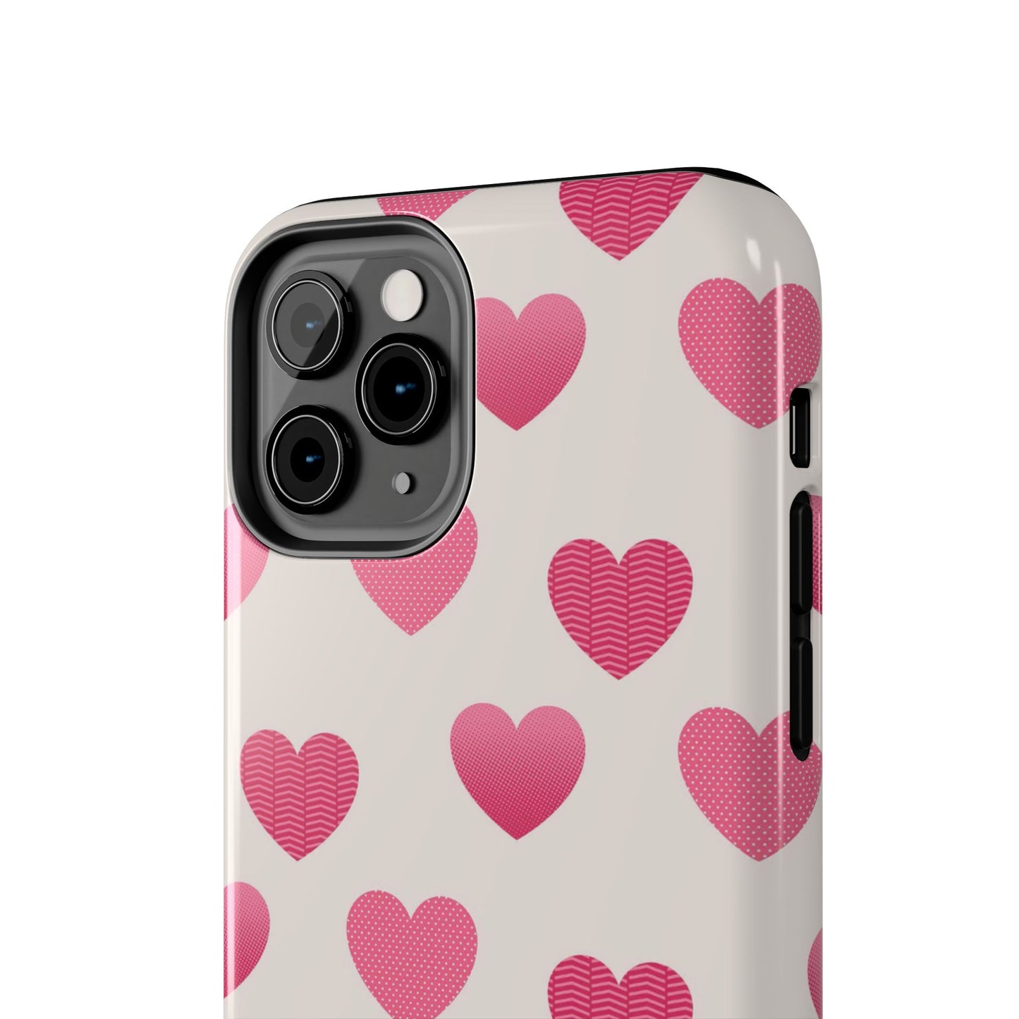 Textured Hearts iPhone Case