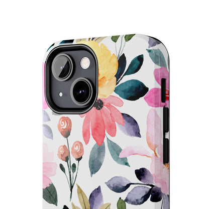 Blossoming Beauty – iPhone Series Case with Vibrant Watercolor Flowers