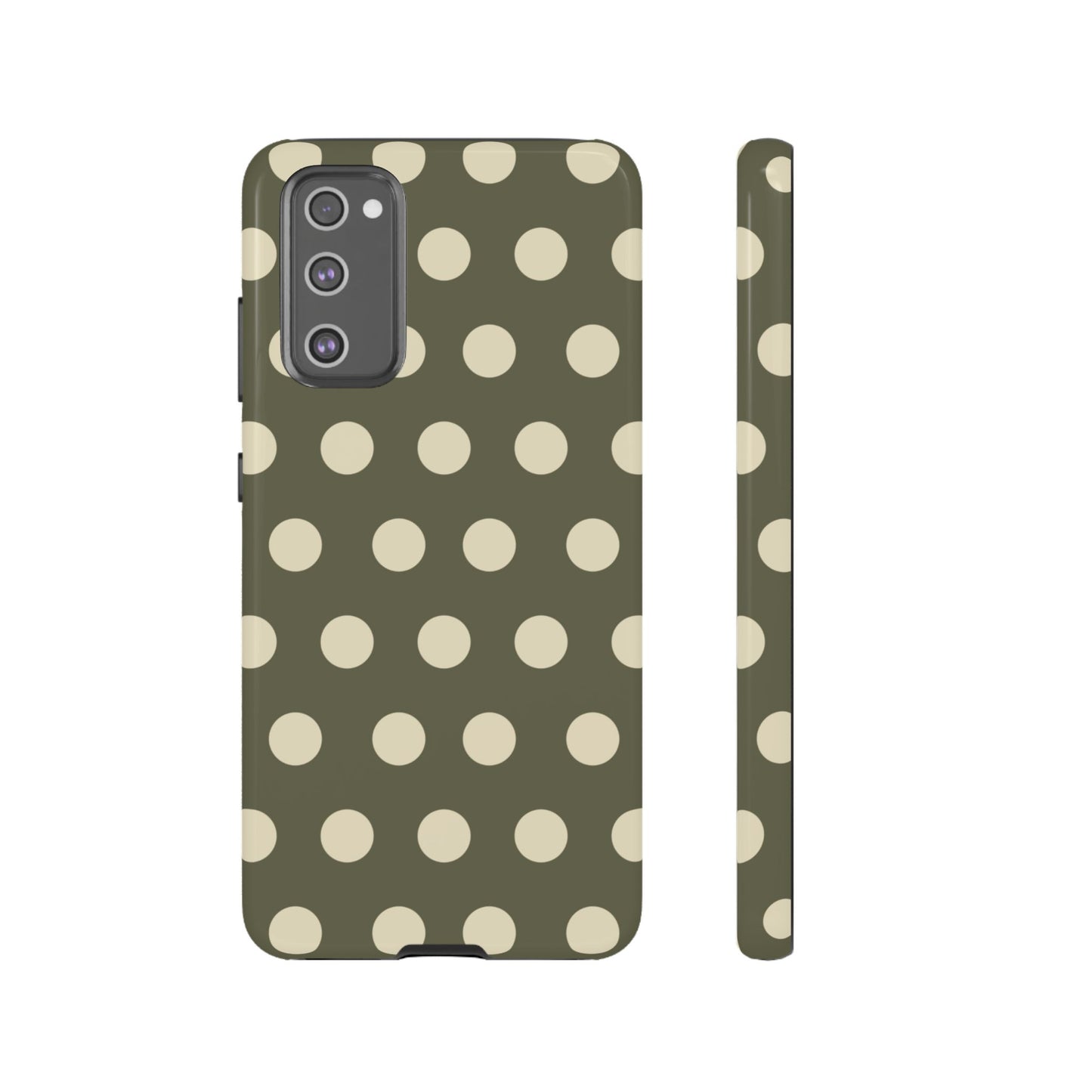 Vintage Green & Cream Polka Dots – Samsung Galaxy Case