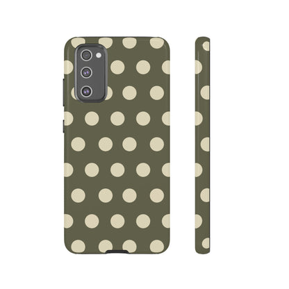 Vintage Green & Cream Polka Dots – Samsung Galaxy Case