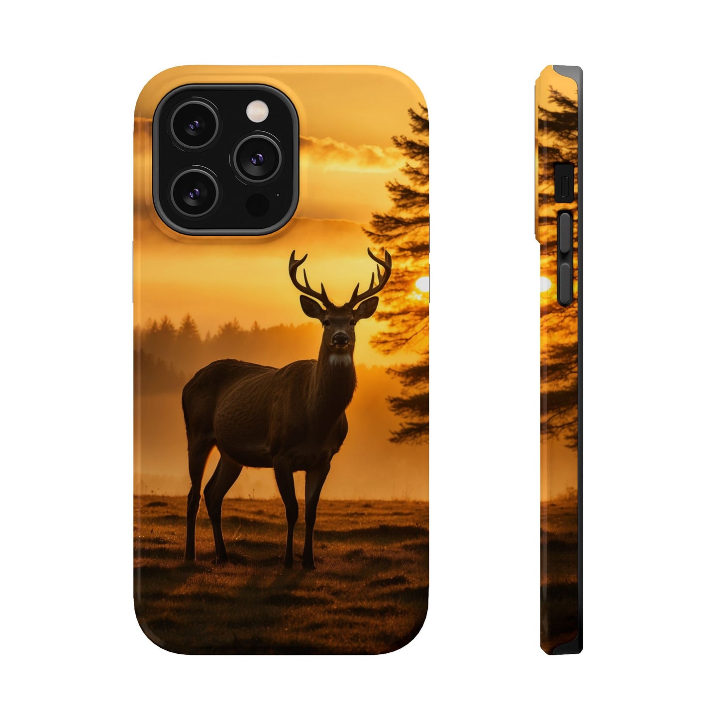 Sunset Majesty: Regal Stag – MagSafe iPhone Case