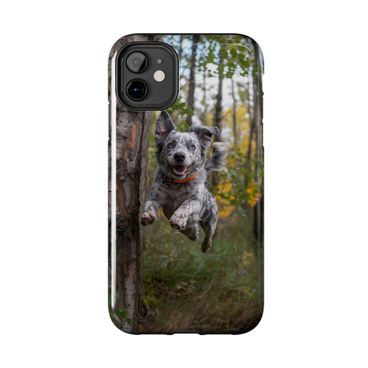 Happy Forest Dog iPhone Case – Nature-Inspired Protective Cover