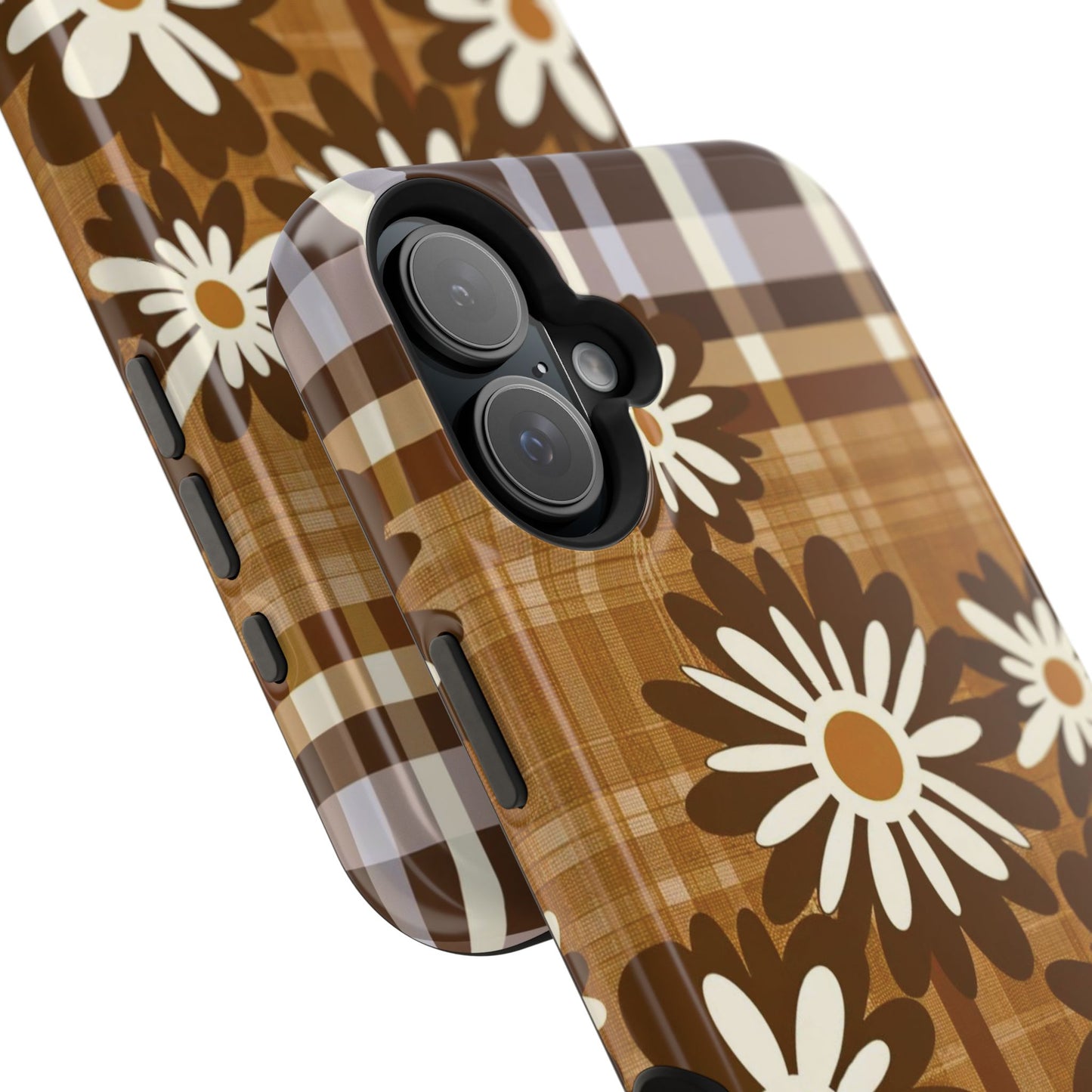 Rustic Bloom Plaid iPhone Case