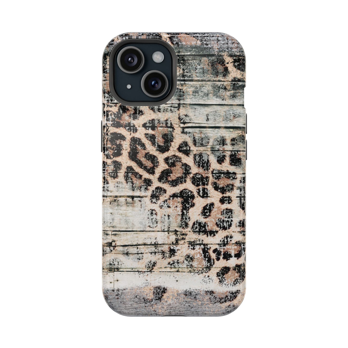 Rustic Leopard Wood Print - MagSafe iPhone Series Case