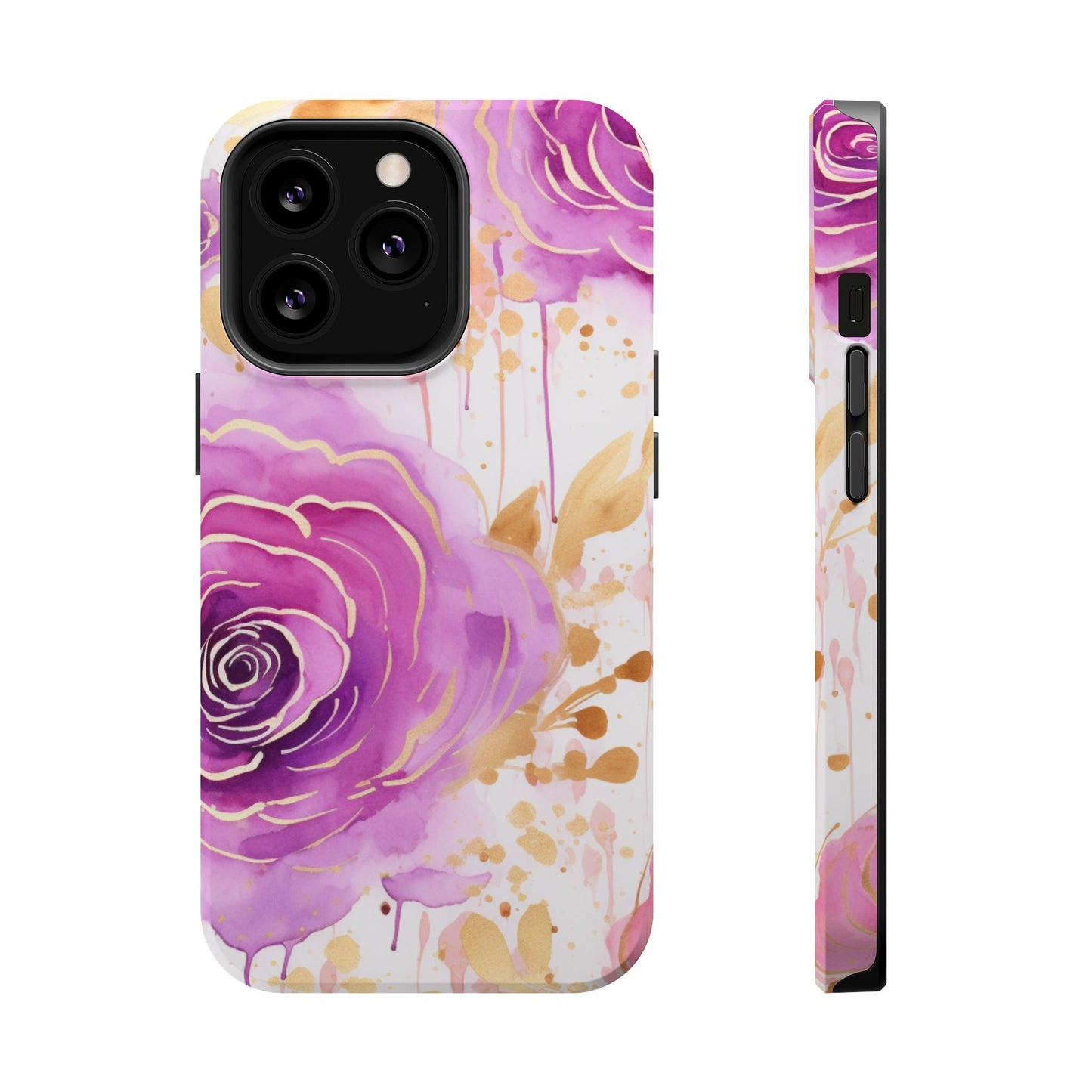 Radiant Purple & Gold Floral - MagSafe iPhone Series Case