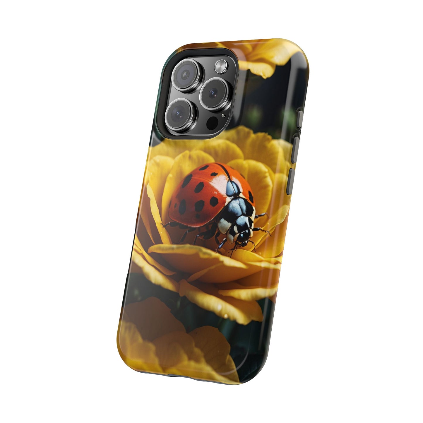 MagSafe iPhone Case: Ladybug on Yellow Petals