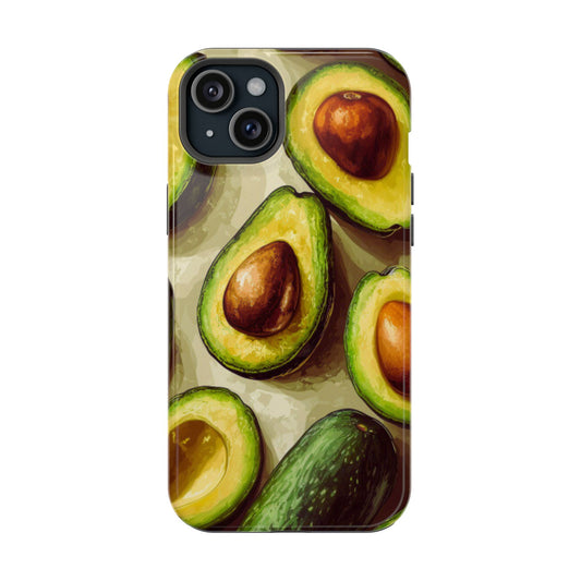 Realistic Avocado MagSafe iPhone Case – Detailed Green Fruit Design, Shockproof Protection