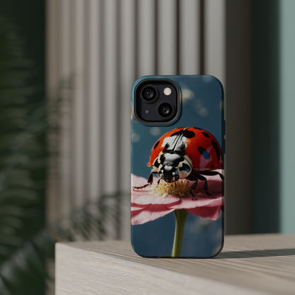 MagSafe iPhone Case: Floral Ladybug Delight